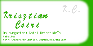 krisztian csiri business card